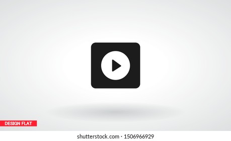 Play Vector icon . Lorem Ipsum Illustration design