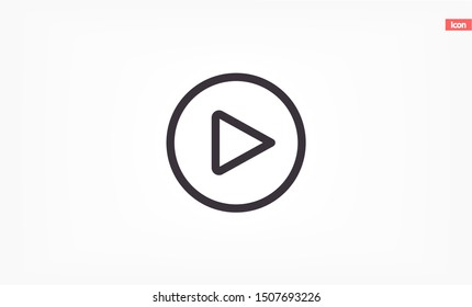 Play Vector icon . Lorem Ipsum Illustration design