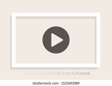 Play Vector icon . Lorem Ipsum Illustration design