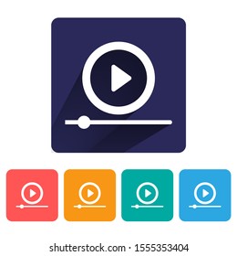 Play vector icon , lorem ipsum Flat design