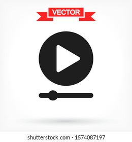 Play Vector icon . Lorem Ipsum Illustration design