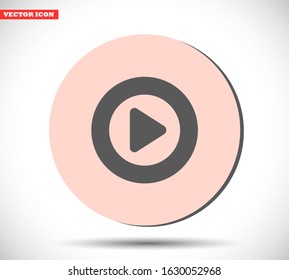 Play vector icon , lorem ipsum Flat design