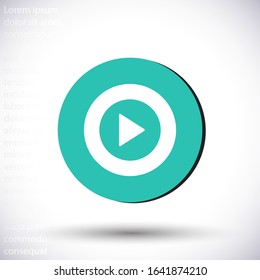 Play  vector icon , lorem ipsum Flat design