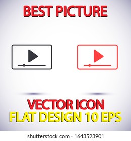 Play Vector icon . Lorem Ipsum Illustration design