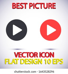 Play Vector icon . Lorem Ipsum Illustration design
