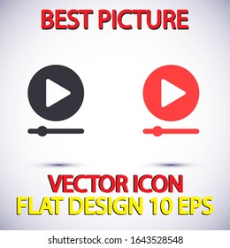 Play Vector icon . Lorem Ipsum Illustration design