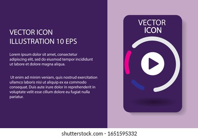 Icono de Reproducir vector. Diseño de ilustración de Lorem Ipsum