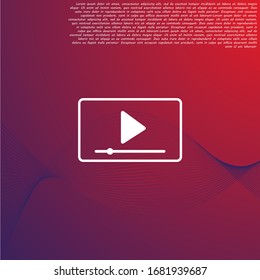 Play Vector icon . Lorem Ipsum Illustration design