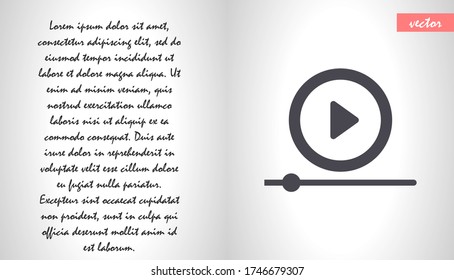 Play  vector icon , lorem ipsum Flat design