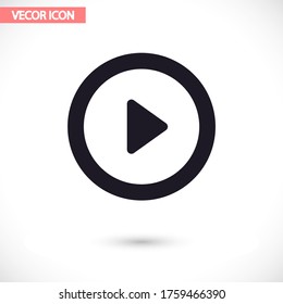 Play vector icon , lorem ipsum Flat design