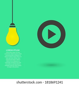 Play  vector icon , lorem ipsum Flat design