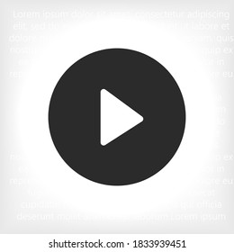 Play Vector icon . Lorem Ipsum Illustration design