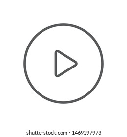 Play vector icon. Media player symbol. Video and audio multimedia reproduction.