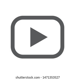 Play vector icon. Media player symbol. Video and audio multimedia reproduction.