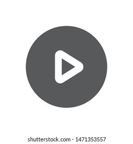Play vector icon. Media player symbol. Video and audio multimedia reproduction.