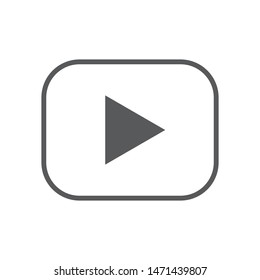 Play vector icon. Media player symbol. Video and audio multimedia reproduction.