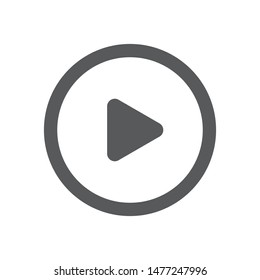 Play Vector Icon. Media Player Symbol. Video And Audio Multimedia Reproduction.