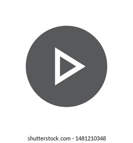 Play vector icon. Media player symbol. Video and audio multimedia reproduction.
