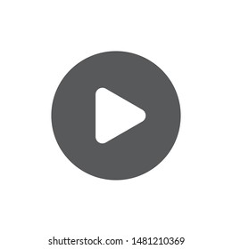 Play vector icon. Media player symbol. Video and audio multimedia reproduction.