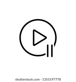 Play vector icon. Mobile concept and web apps illustration. Thin line icon for website design and development, app development. Premium icon