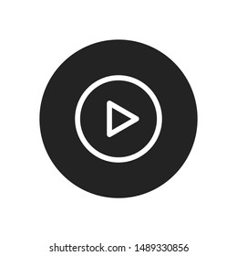 Play vector icon in modern design style for web site and mobile app