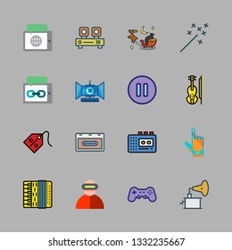 play vector icon set