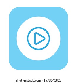 play vector icon with simple shapes