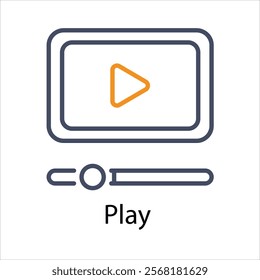 Play Vector icon stock illustration