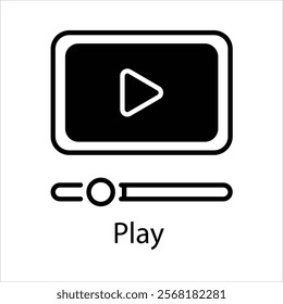 Play Vector icon stock illustration
