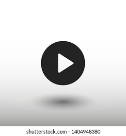 Play vector icon. Symbol button Play video. Media play icon. Audio play button. Web design icon. EPS 10