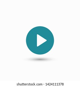 Play vector icon. Symbol button Play video. Media play icon. Audio play button. Web design icon. EPS 10