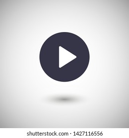 Play vector icon. Symbol button Play video. Media play icon. Audio play button. Web design icon. EPS 10