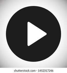 Play vector icon. Symbol button Play video. Media play icon. Audio play button. Web design icon. EPS 10