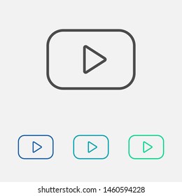 Play vector icon. Symbol button Play video. Media play icon. Web design icon. EPS 10