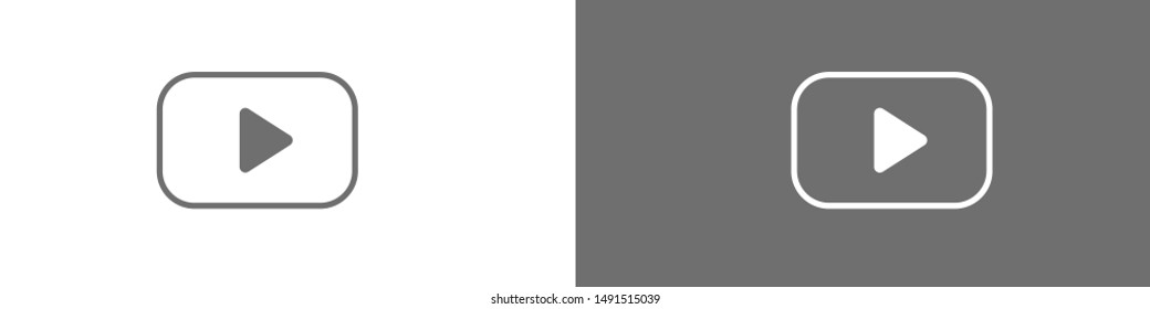 Play vector icon. Symbol button Play video. Media play icon. Audio play button. Web design icon. EPS 10