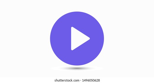 Play vector icon. Symbol button Play video. Media play icon. Audio play button. Web design icon. EPS 10
