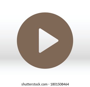 Play vector icon. Symbol button Play video. Media play icon. Audio play button. Web design icon. EPS 10