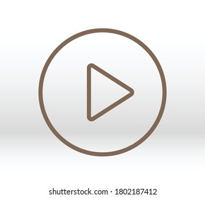 Icono de reproducción vectorial. Botón de símbolo Reproducir video. Icono de reproducción de medios. Botón de reproducción de audio. Icono de diseño web. EPS 10