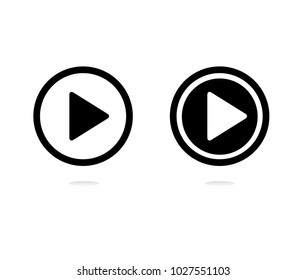 Play vector icon, video play button symbol. Modern, simple flat vector illustration for web site or mobile app