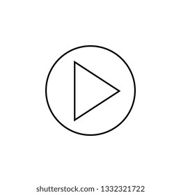 Play vector icon, video play button symbol. Modern, simple flat vector illustration for web site or mobile app