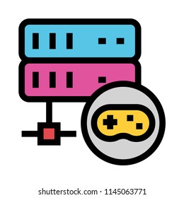 play vector line colour icon