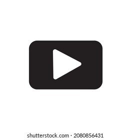 Play vector logo. Play button video player Social media.