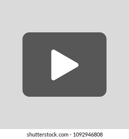 Youtube Play Button Icon In Cute Clipart Style