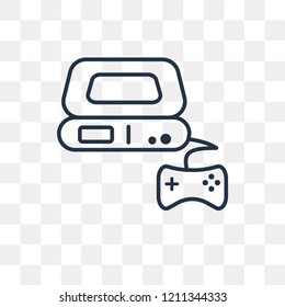Play vector outline icon isolated on transparent background, high quality linear Play transparency concept can be used web and mobile
