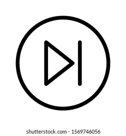 play vector thin line icon 