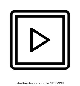 play vector thin line icon 
