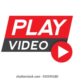 Play Video Button, Banner, Icon - Vector Design For Online Videos