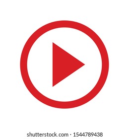 play video button icon in two color design style. play video button vector icon modern and trendy flat symbol for web site, mobile, app, logo, UI. 