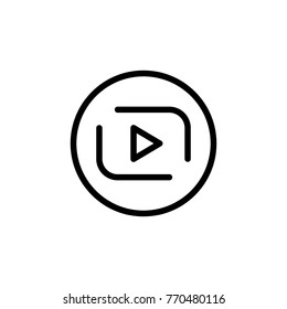 play video button icon vector