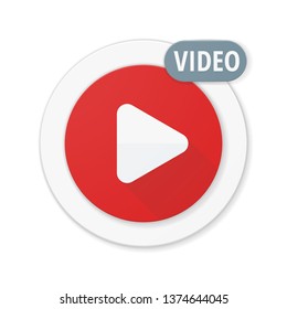 Play Video Button Illustration Stock Vector (Royalty Free) 1374644045
